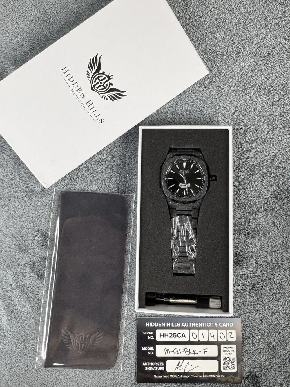 Hidden Hills Millennia G1 Black Frosted Men's Watch M-G1-BLK-F - Picture 1 of 9